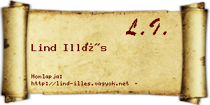 Lind Illés névjegykártya